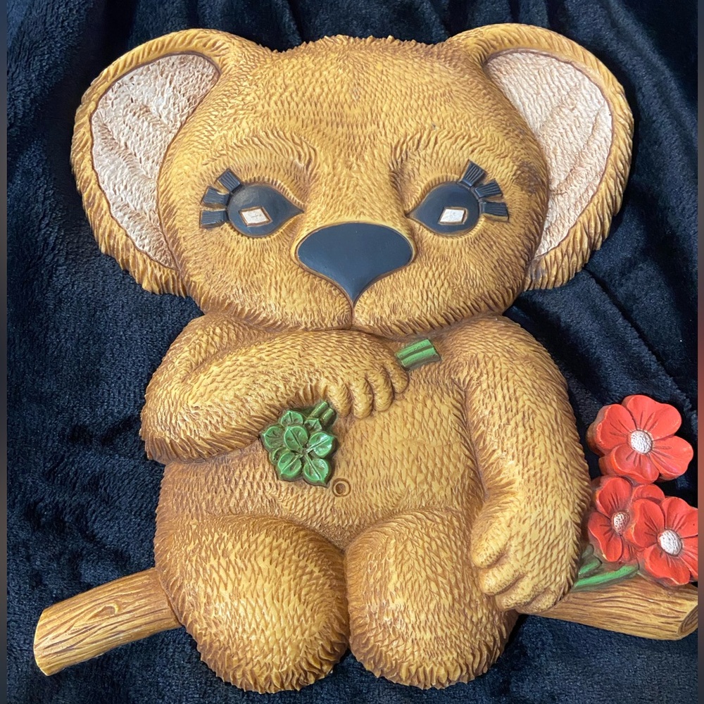 Vintage Koala Bear Wall Hanging 1978 Dart Ind. Decor Retro